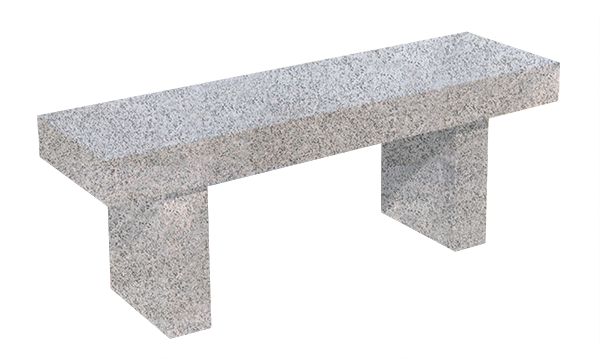 BEN157APCG.png Straight Seat & Leg Bench 4-0x1-2x0-4 AP China Barre Grey (2) Straight Legs 1-0x0-4x1-2 - Image 1