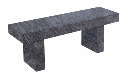 Straight Seat & Harp Leg Bench 3-0x1-2x0-4 AP Bahama Blue (2) Harp Legs 1-0x0-4x1-2