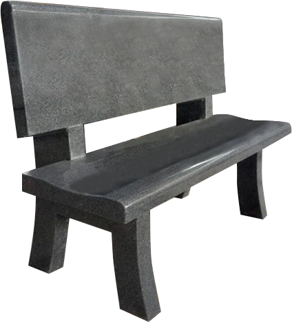 Park Bench 4-0x1-2x0-2 AP Dark Cloud Grey Back 4-0x0-2x1-2; (2) Legs 1-8x0-2.5x2-6