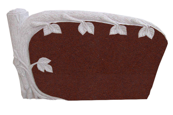 BRT029APIR.png Broken Tree 3-6x0-8x2-4 Polish 2 with carving India Red - Image 1
