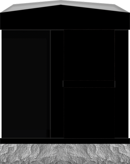 2 Niche Columbarium w/ Alcove30.5X15.7X37.4 Jet Black Jet Black Walls & Doors; 2" Margin on Base CFS-A-139-inch