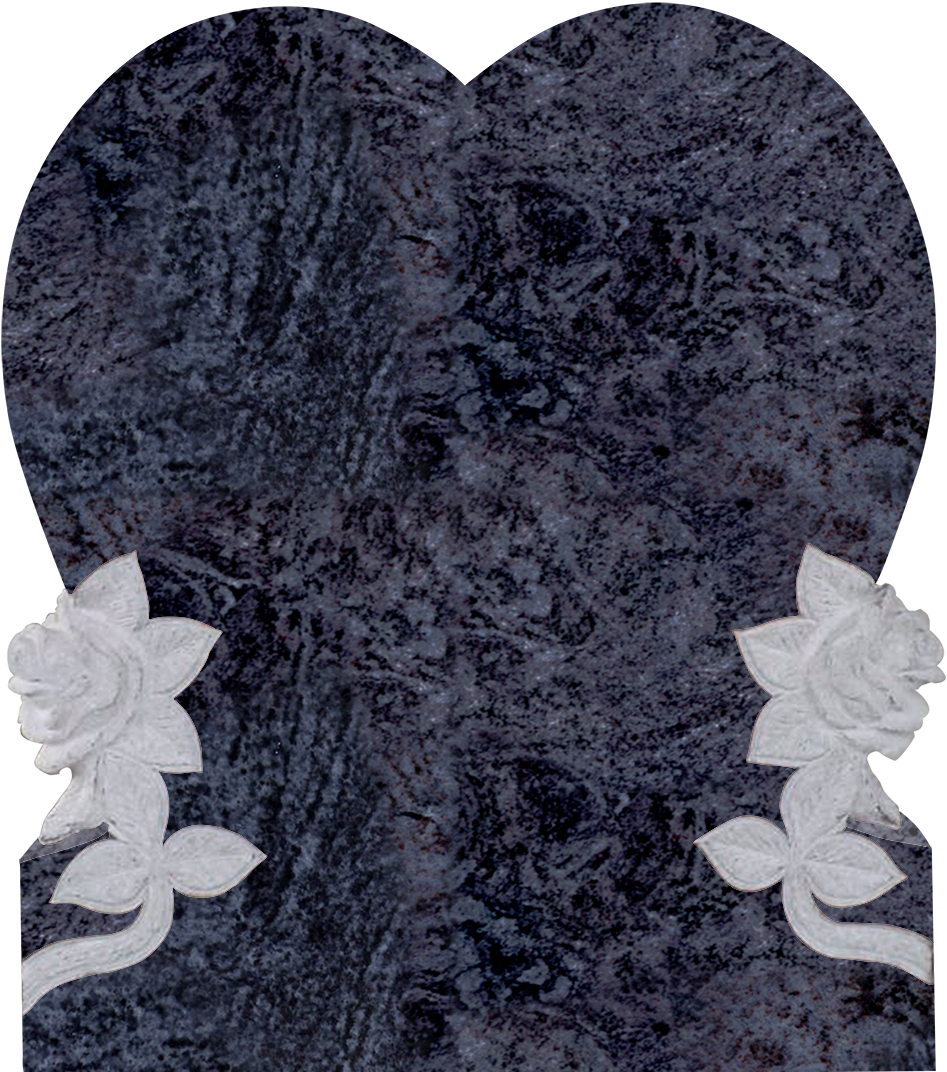 HRT111CABB.png Single Heart with flowers 2-0x0-6x2-4 AP Bahama Blue - Image 1