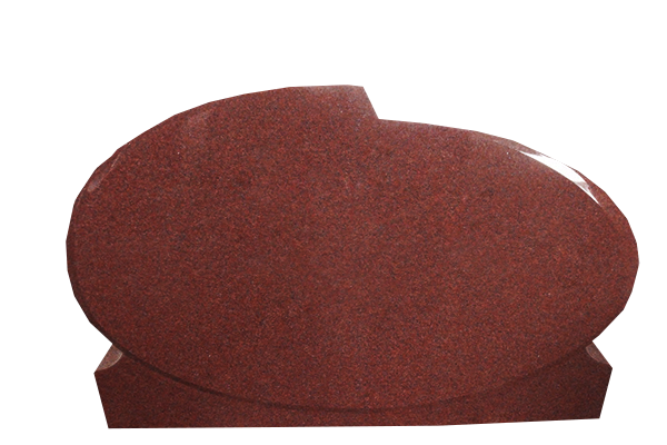 OVL020APIR.png Oval Design 3-0x0-6x2-0 AP India Red Chamfers and Recess on Front Only - Image 1