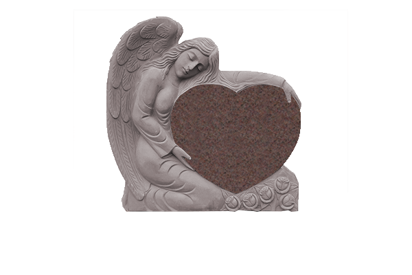 ANG093CACP.png Small Angel Holding heart 2-2.5x0-6x2-8.5 P5 China Pink Fully Carved Angel w/ Roses - Image 1