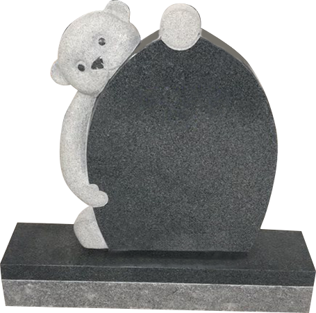 BEAR158CADCG.png Bear 2-0x0-4x2-4 Carved as shown Dark Cloud Grey bear carved on front and back - Image 1