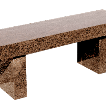 * Straight Seat & Harp Leg Bench 3-0x1-2x0-4  AP Rustic Brown (2) Harp Legs 1-0x0-4x1-2