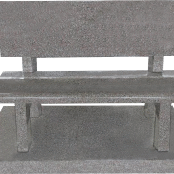 Park Bench 4-0x1-2x0-2 AP Imperial Rose Back 4-0x0-2x1-2; (2) Legs 1-8x0-2.5x2-6