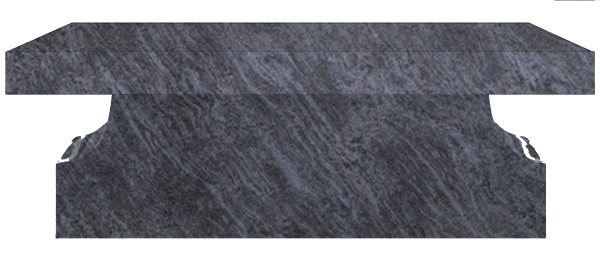 BEN184APBB.png Pedestal Bench 3-0x1-2x0-4 AP Bahama Blue Pedestal 2-6x0-8x1-2 - Image 1