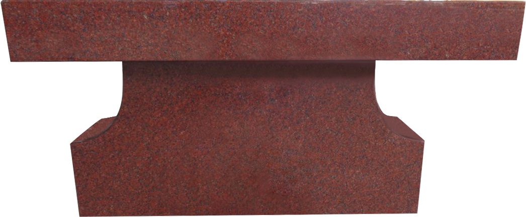 BEN184APIR.png * Pedestal Bench 3-0x1-2x0-4 AP India Red Pedestal 2-6x0-8x1-2 - Image 1