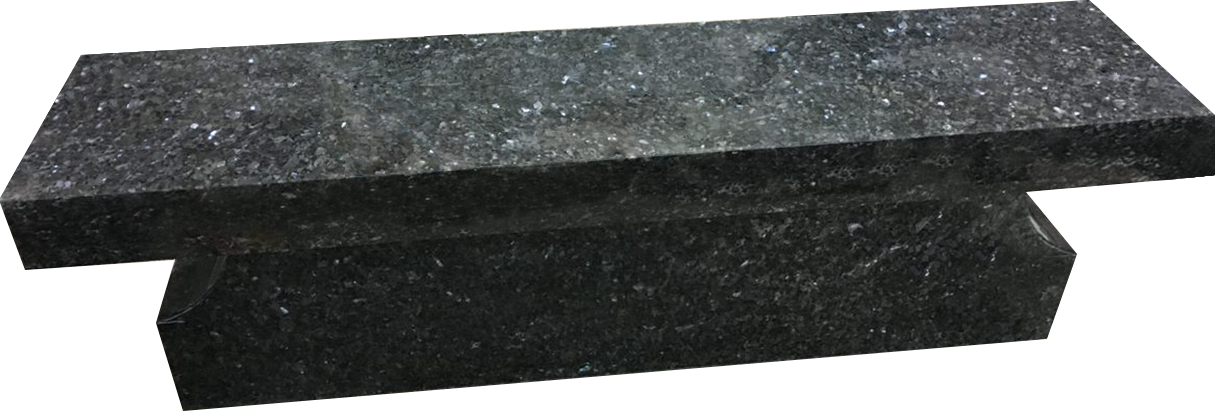 BEN187APBP.png Pedestal Bench 4-0x1-2x0-4 AP Blue Pearl Pedestal 3-6x0-8x1-2 - Image 1