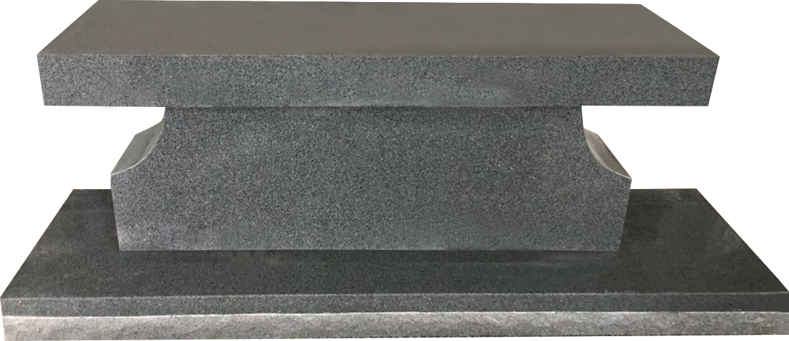 BEN187APDCG.png Pedestal Bench 4-0x1-2x0-4 AP Dark Cloud Grey Pedestal 3-6x0-8x1-2 - Image 1