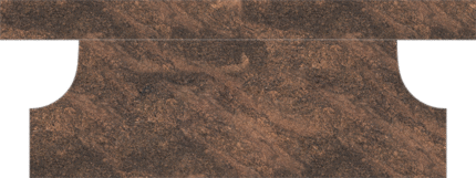 Pedestal Bench 4-0x1-2x0-4 AP Rustic Brown Pedestal 3-6x0-8x1-2