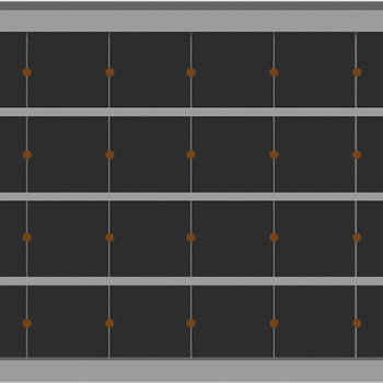 48 Niche 2 Side Columbarium 6-7x2-7x4-11 China Grey/Jet Black Horizontal-China Grey/Jet Black Doors; 2 Sided, 6x4 Niches CFS-L-029-1 ; Includes Rosettes, Key & 4 Extra Niche Doors