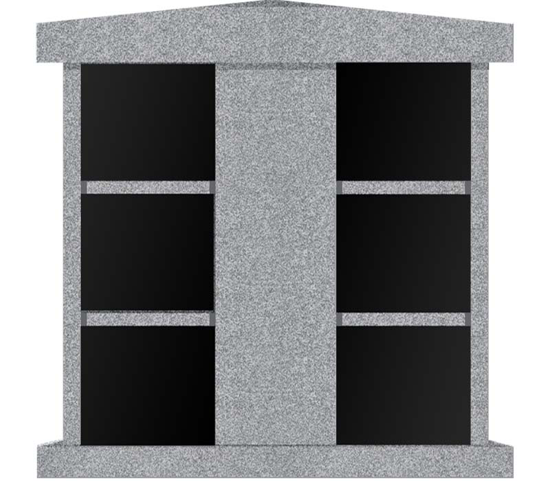 COL262CGJB6_BOOK.png 6 Niche Roof - Book Design 4-0x2-0x3-6 AP China Grey w/ Jet Black Doors - Image 1