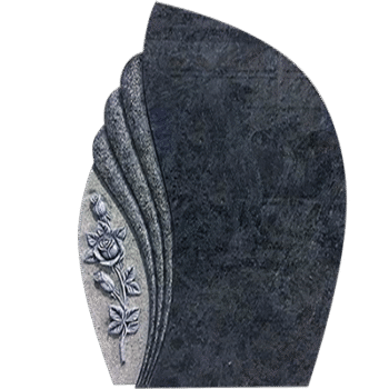 Design 18012 Rounds & Rose 2-6x0-6x3-6 AP Bahama Blue Sawn Panel w/ Raised Carved Rose w/ Antique Finish Stippled Rounds