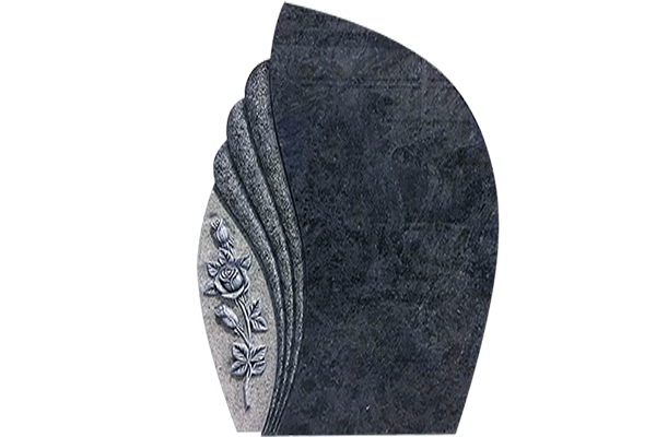 DES18012BB.png Design 18012 Rounds & Rose 2-6x0-6x3-6 AP Bahama Blue Sawn Panel w/ Raised Carved Rose w/ Antique Finish Stippled Rounds - Image 1