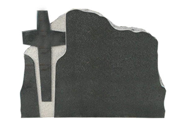 DES26047DCG.png Design 26047 As Shown 4-0x0-8x2-4 Polish 2/BRP DarkCloudGrey 1/2" recessed stippled area around cross as shown front only back -flat, polished - Image 1