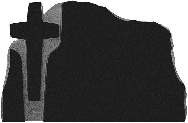 DES26047JB.png Design 26047 As Shown 4-0x0-8x2-4 P2/BRP Jet Black 1/2" recessed stippled area around cross as shown front only back -flat, polished - Image 1