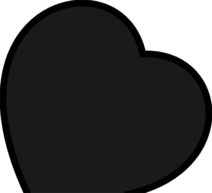 HRT256APJB.png Rounded Tilted Heart 2-0x0-6x1-10 AP Jet Black - Image 1