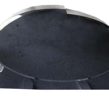 Oval Design 3-0x0-6x2-0 AP Jet Black Chamfers and Recess on Front Only