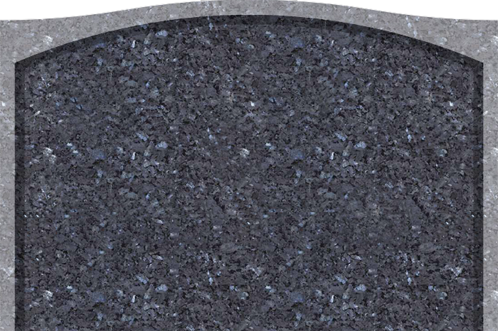 STI020P5BP.png Stippled Border Serptop 3-0x0-6x2-0 P5 Blue Pearl Stippled Border, 1/2" Raised Oval Top w/ Polished Chamfers Back Flat Polished - Image 1