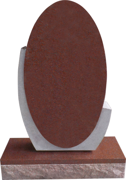 Tall Oval Design 2-6x0-8x4-0 AP India Red Frosting Recessed Border on Front Only